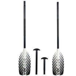 ExtaSea Alu Paddelkombination Doppelpaddel Stechpaddel Black And White