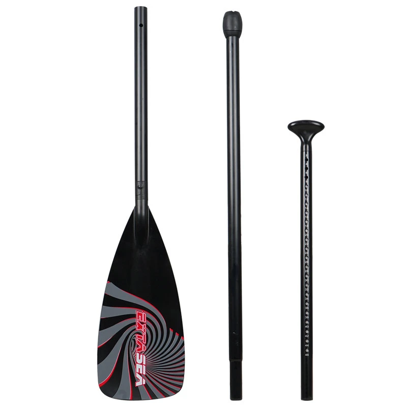 ExtaSea SUP Vario Aluminium Paddel 3-teilig Black-red 3 ExtaSea SUP Vario Aluminium Paddel 3-teilig Black-red