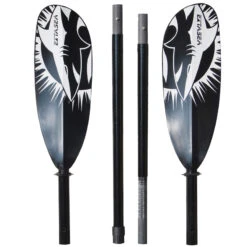 ExtaSea Tour Vario Fiberglas Doppelpaddel | 210-240cm | 4-teilig | Schwarz-weiß -GUMOTEX Verkäufe extasea tour vario fiberglas doppelpaddel 210 240cm 4 teilig schwarz weiss 2